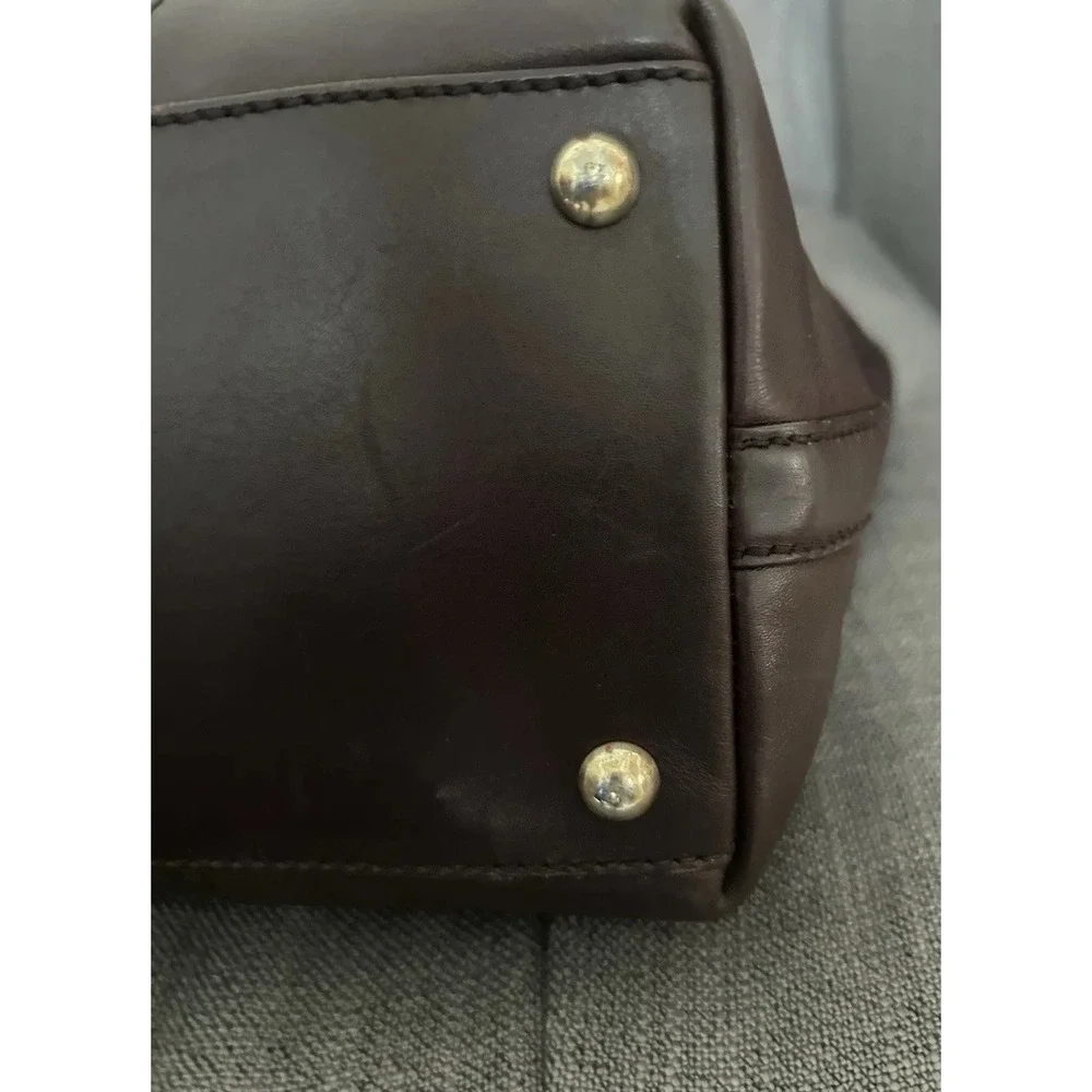 GUCCI Guccissima Shoulder Tote Bag GG Dark Brown Leather 145993 Authentic